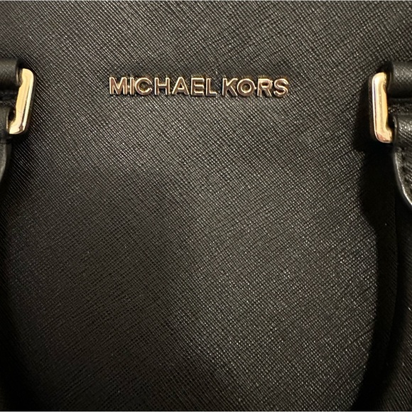 MICHAEL Michael Kors Black Saffiano Leather Selma Crossbody Bag - Picture 5 of 5